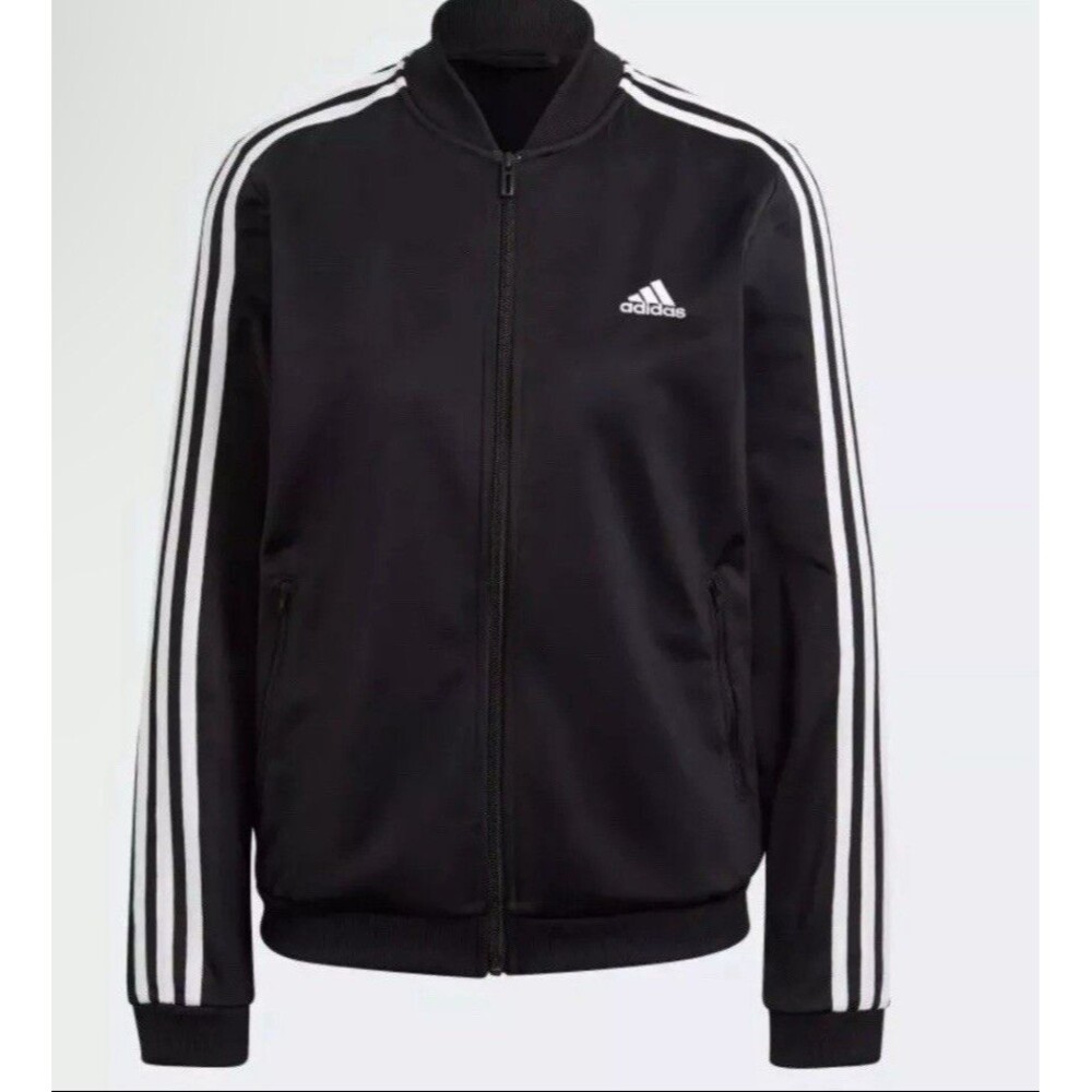 ADIDAS Essentials 3-Stripes Track Suit Zip Jacket Pants Girls Youth L (14)Black - Picture 4 of 16